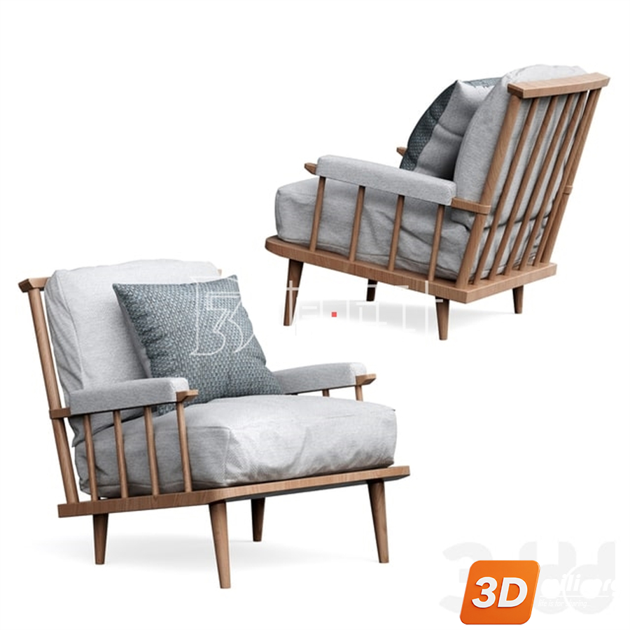 Origami Curved Armchair